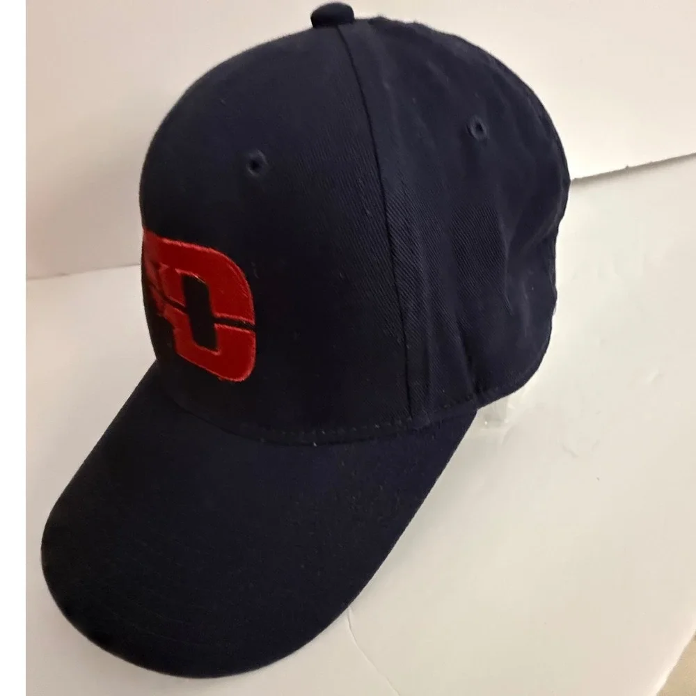 Otto Navy Blue University of Dayton Flyers D Wing Logo Baseball Cap Hat Mens